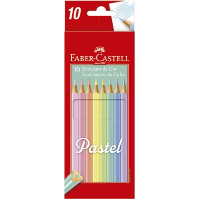 Lápis de Cor Triangular EcoLápis Pastel 10 Cores Faber-Castell