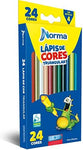 Lapis de cor Norma triangular 24 cores + apontador