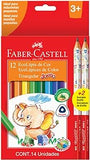 Lápis de Cor EcoLápis Triangular Jumbo 12 Cores + 2 EcoLápis Triangular Jumbo Grafite Faber-Castell