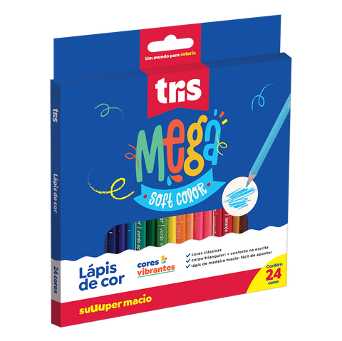Lapis de Cor Tris Mega Soft Color 24 cores