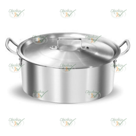 PANELA CAÇAROLA ALUMINIO HOTEL BAIXA 45CM COM 31,7 LITROS - ALUMINIO 5 ESTRELAS COD.: 288