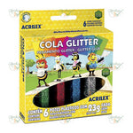 COLA GLITTER ABELHINHAS COM 6 UNIDADES 23GR CADA - ACRILEX REF.: 02923