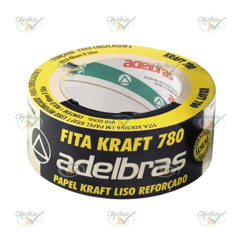 FITA ADESIVA PAPEL KRAFT 780 48MM X 50M - ADELBRAS