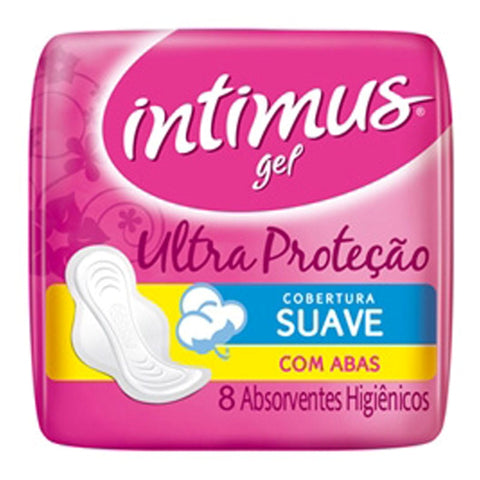 ABSORVENTE INTIMUS GEL COM ABAS COBERTURA SUAVE - INTIMUS