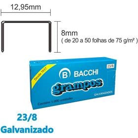 GRAMPO 23/8 GALVANIZADO COM 5000 UNIDADES - BACCHI