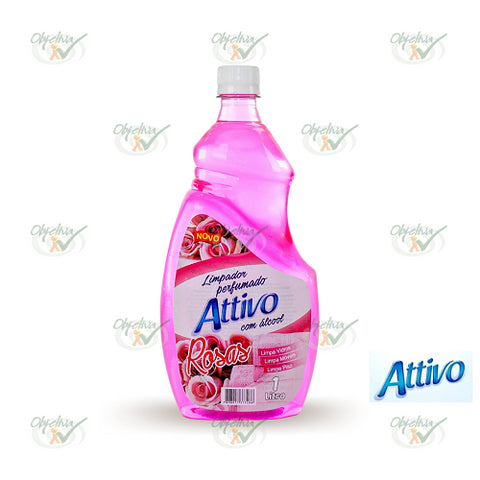 LIMPADOR PERFUMADO COM ALCOOL ROSAS 1 LITRO - ATTIVO