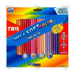 LAPIS DE COR SEXTAVADO TRIS MEGA SOFT COLOR 60 CORES - SUMMIT REF.: 684062