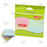 BLOCO RECADO ADESIVO MEMO NOTES CORES SUAVES 38MM X 51MM 4 BLOCOS COM 50 FOLHAS CADA - ADELBRAS REF.: 0812000004