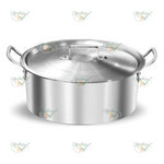 PANELA CAÇAROLA ALUMINIO HOTEL BAIXA 38CM COM 20,4 LITROS - ALUMINIO 5 ESTRELAS COD.: 57