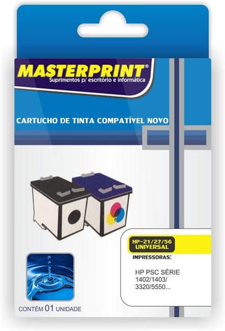 CARTUCHO HP 21/27/56 BLACK UNIVERSAL COMPATIVEL COM 19ML - MASTERPRINT