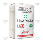 PAPEL TOALHA INTERFOLHA LICE BRANCO 20CM X 20CM FARDO COM 1000 FOLHAS - BELA VISTA PAPEIS