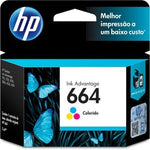 CARTUCHO HP 664 COLORIDO COM 2ML - HP REF.: F6V29AB