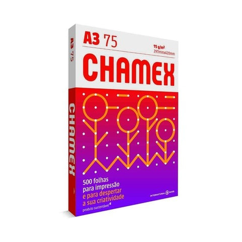 PAPEL CHAMEX MULTI A3 75G/M² BRANCO COM 500 FOLHAS - CHAMEX