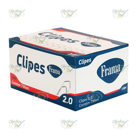 CLIPS FRAMA 2.0 GALVANIZADO COM 730 UNIDADES - FRAMA COD.: 4349