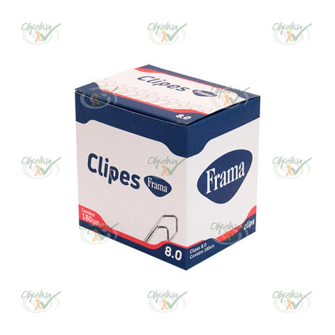 CLIPS FRAMA 8.0 GALVANIZADO COM 180 UNIDADES - FRAMA COD.: 4358