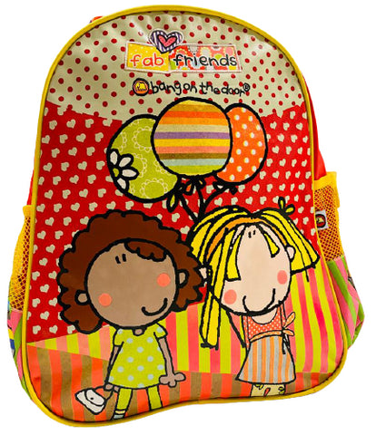 MOCHILA FAB FRIENDS BANG ON THE DOOR LARANJA PEQUENA - MAXLOG REF.: IS30274BD