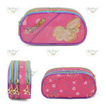 ESTOJO ESCOLAR ROSA PRINCESS COM 3 ZIPERS - MAXLOG REF.: EI32796PS