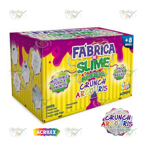 FABRICA DE SLIME KIMELEKA CRUNCH ARCO IRIS ART KIDS - ACRILEX 43002 / 43006