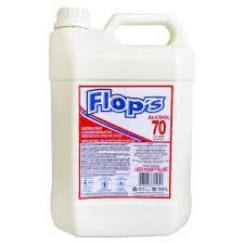 ALCOOL LIQUIDO FLOPS 70º INPM COM 5 LITROS - FLOPS COD.: 1021