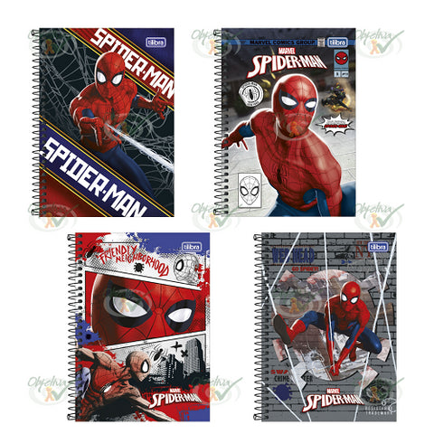 CADERNO 1/4 80 FOLHAS CAPA DURA ESPIRAL SPIDER-MAN - TILIBRA COD.: 29.236-2