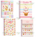 CADERNO 10X1 200 FOLHAS CAPA DURA ESPIRAL CUPCAKE- FORONI REF.:31.8131-5