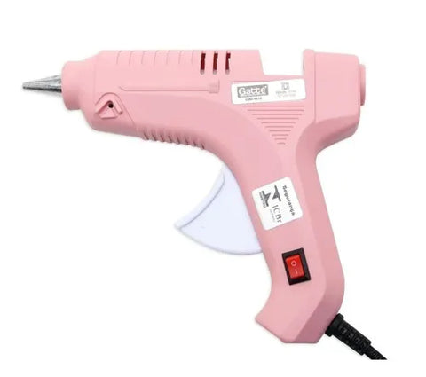 PISTOLA DE COLA QUENTE GATTE ROSA 40W 127-220 VOLTS BOTAO LIGA DESLIGA - MAKE + REF.: 4010