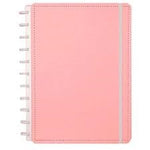 CADERNO GRANDE 1X1 80 FOLHAS CAPA DURA DISCOS ROSE PASTEL - CADERNO INTELIGENTE REF.: CIGD4037