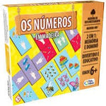 MEMORIA E DOMINO OS NUMEROS EM MADEIRA 48 PEÇAS - PAIS E FILHOS REF.: 2903