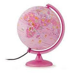 GLOBO TERRESTRE PINK ZOO PORTUGUES COM LUZ 25 CM - TECNODIDATTICA