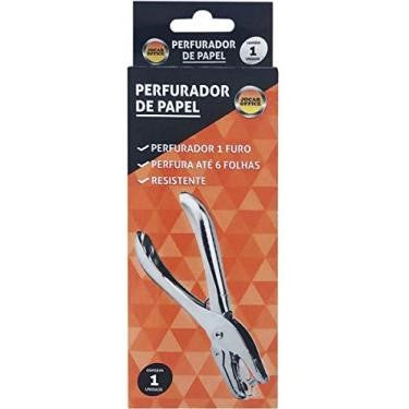 PERFURADOR DE PAPEL 1 FURO ALICATE GENIAL CAPACIDADE 6 FOLHAS - GRAMP LINE