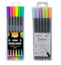 CANETA FINE LINER CORES DIVERSAS 0.4 MM 6 CORES - BRW REF. FI0029