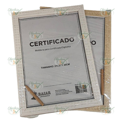 PORTA CERTIFICADO / DIPLOMA  21 CM X 30 CM - RAIAR ARTESANATOS REF RA330 COD 348