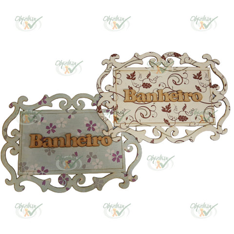 PLACA MDF BANHEIRO - RAIAR ARTESANATOS  REF.: RA352.2