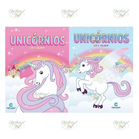 LIVRO INFANTIL COLORIR UNICORNIO LER E COLORIR - ED CULTURAMA