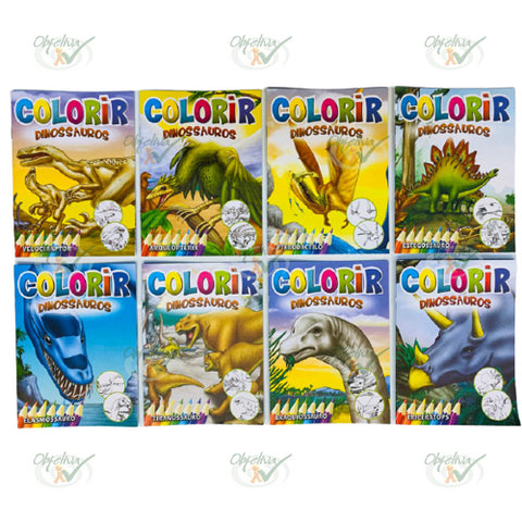 LIVRO INFANTIL COLORIR  DINOSSAUROS LER E COLORIR - ED CULTURAMA