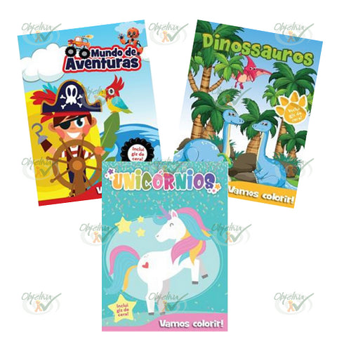 LIVRO INFANTIL COLORIR  COM GIZ  LER E COLORIR - ED DCL