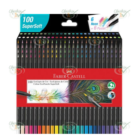 LAPIS DE COR SUPERSOFT COM 100 CORES - FABER-CASTELL REF.: 1207100SOFT