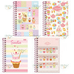 CADERNETA 1/8 96 FOLHAS CAPA DURA ESPIRAL - FORONI CUPCAKE REF.: 47.8136-7