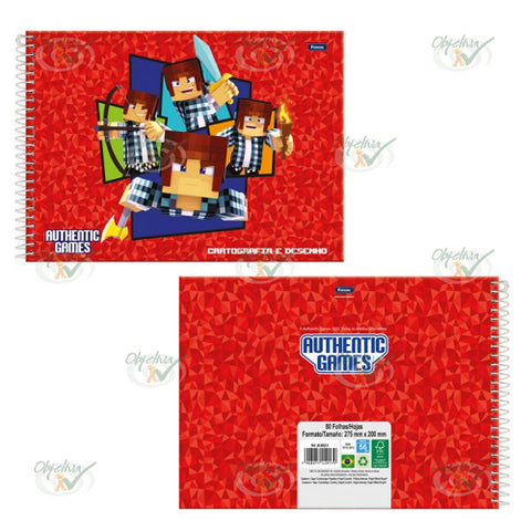 CADERNO CARTOGRAFIA DESENHO 80 FOLHAS - FORONI AUTHENTIC GAMES REF.: 33.6445-2