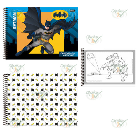 CADERNO CARTOGRAFIA DESENHO 80 FOLHAS - FORONI BATMAN REF.: 33.8687-1