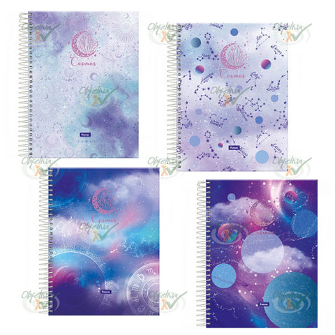 CADERNO 1X1 80 FOLHAS CAPA DURA ESPIRAL COSMOS - FORONI REF.: 31.6543-3