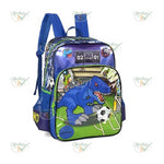 MOCHILA INFANTIL AZUL DINOSSAURO FUTEBOL - MAXLOG REF.: IS35451UP