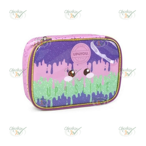 ESTOJO ESCOLAR PUCKET SLIME ROXO  - MAXLOG REF.: EI35526UP