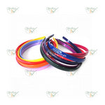 TIARA / DIADEMA PARA FORRAR PLASTICA MEDIA 15MM DIVERSAS CORES  12 UNIDADES - LINHAS DOURADAS