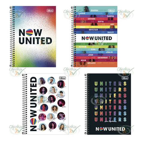 CADERNO 1/4 80 FOLHAS CAPA DURA ESPIRAL NOW UNITED - TILIBRA COD.: 31.982-1