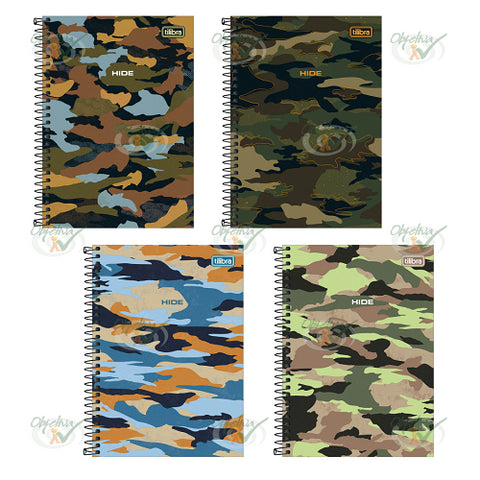 CADERNO 1X4 80 FOLHAS CAPA DURA ESPIRAL HIDE - TILIBRA COD.: 31.992-9