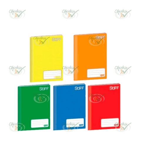 CADERNO 1X1 96 FOLHAS CAPA DURA BROCHURA CALIGRAFIA  - JANDAIA STIFF DIVERSAS CORES REF 54.945-12