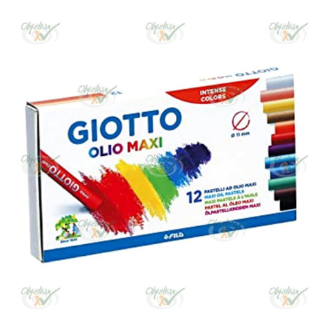 GIZ PASTEL OLEOSO OLIO MAXI COM 12 CORES - GIOTTO REF.: F293000