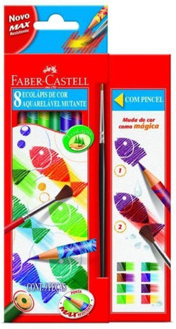 LAPIS DE COR 8 CORES AQUARELAVEL - FABER-CASTELL