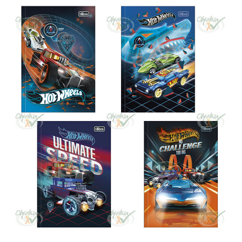 CADERNO 1X4 80 FOLHAS CAPA DURA BROCHURA - TILIBRA HOT WHEELS COD.: 30.873-1